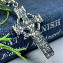 Load image into Gallery viewer, Celtic Cross Necklace, Celtic Jewelry, Irish Jewelry, Anniversary Gift, Communion Gift, Baptism Gift, Religious Jewelry, Scotland Cross
