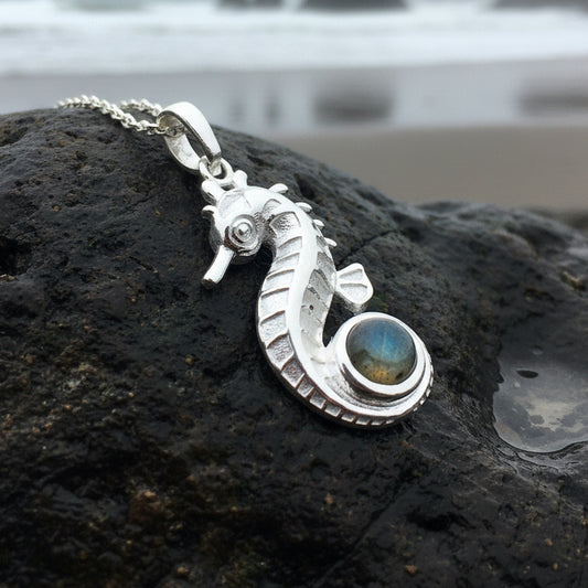 Seahorse Necklace, Surfer Jewelry, Ocean Lover Gift, Sea Animal Jewelry, Nautical Jewelry, Wife Gift, Sea Jewelry, Beach Lover Jewelry