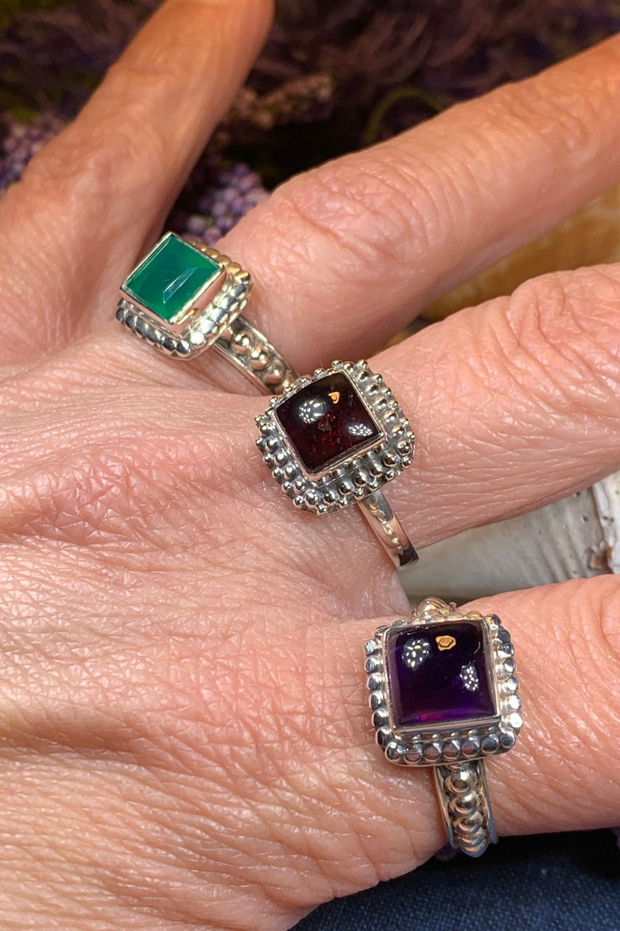 Tudor Princess Ring, Gemstone Jewelry, Statement Ring, Boho Jewelry, Celtic Jewelry, Anniversary Gift, Wiccan Jewelry, Wife Gift, Mom Gift