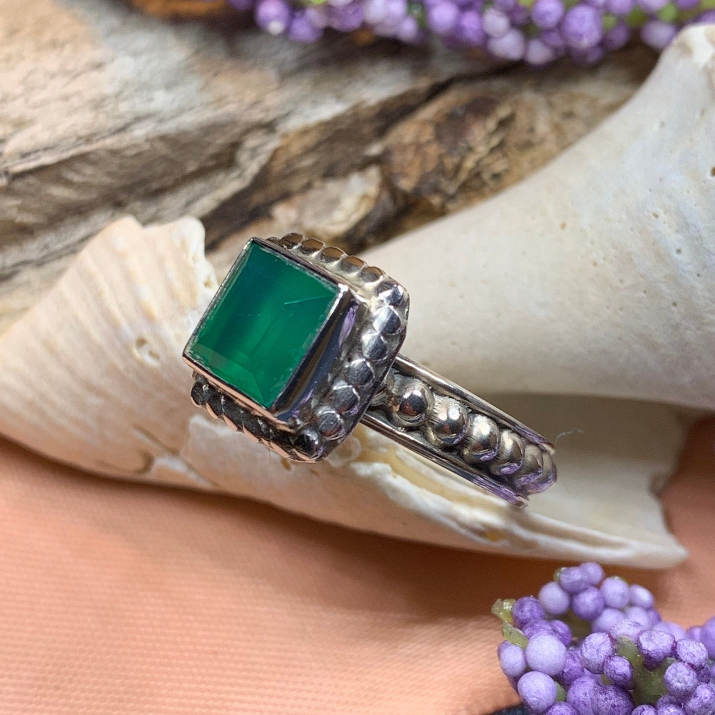 Tudor Princess Ring, Gemstone Jewelry, Statement Ring, Boho Jewelry, Celtic Jewelry, Anniversary Gift, Wiccan Jewelry, Wife Gift, Mom Gift