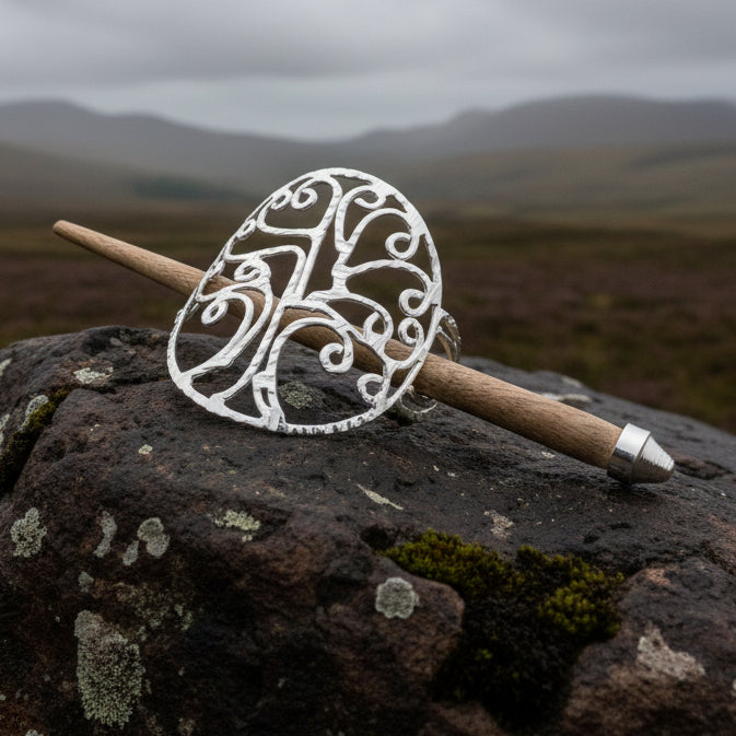 Tree of Life Hair Slide, Celtic Hair Barrette, Hair Jewelry, Shawl Pin, Celtic Tree, Celtic Barrette, Mom Gift, Friendship Gift