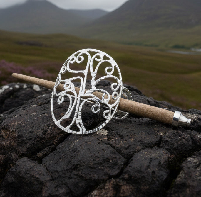 Tree of Life Hair Slide, Celtic Hair Barrette, Hair Jewelry, Shawl Pin, Celtic Tree, Celtic Barrette, Mom Gift, Friendship Gift