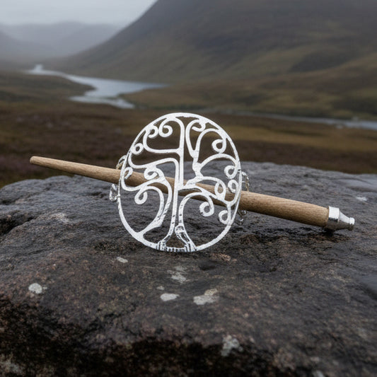 Tree of Life Hair Slide, Celtic Hair Barrette, Hair Jewelry, Shawl Pin, Celtic Tree, Celtic Barrette, Mom Gift, Friendship Gift