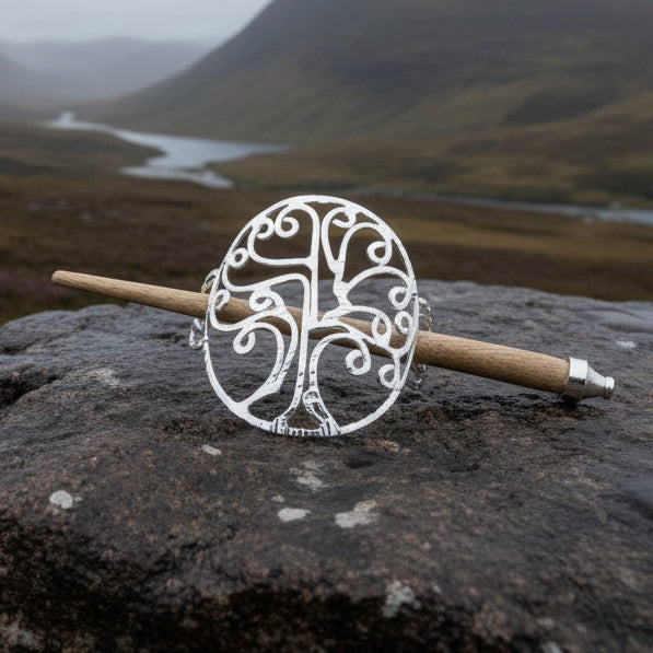 Tree of Life Hair Slide, Celtic Hair Barrette, Hair Jewelry, Shawl Pin, Celtic Tree, Celtic Barrette, Mom Gift, Friendship Gift
