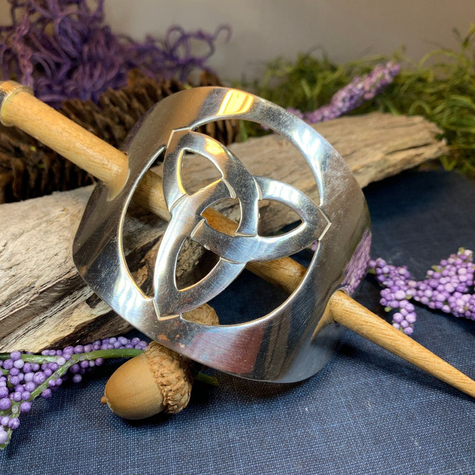 Trinity Knot Hair Slide, Celtic Jewelry, Irish Barrette, Wiccan Jewelry, Bun Holder, Mom Gift, Wife Gift, Shawl Pin, Norse Jewelry