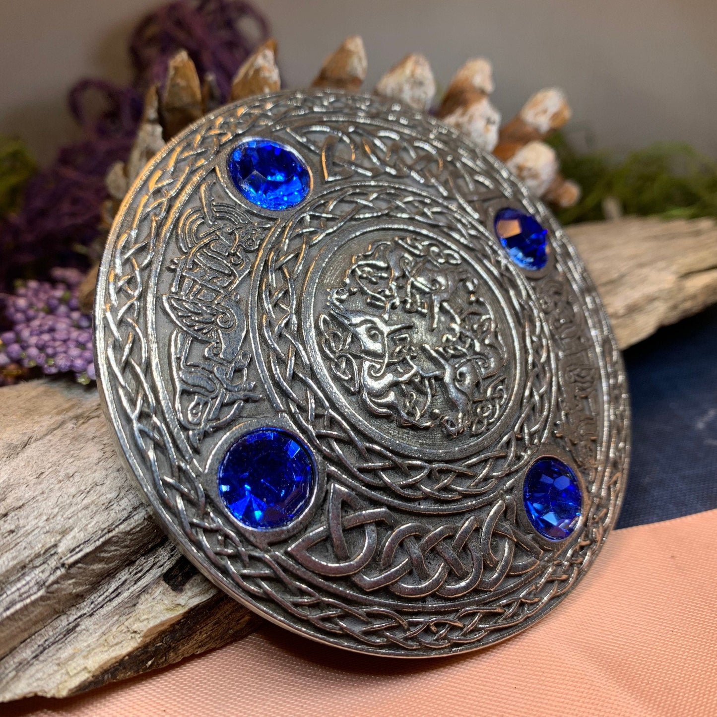 Celtic Horse Brooch, Celtic Knot Jewelry, Irish Jewelry, Scotland Jewelry, Anniversary Gift, Tartan Pin, Viking Jewelry, Norse Brooch