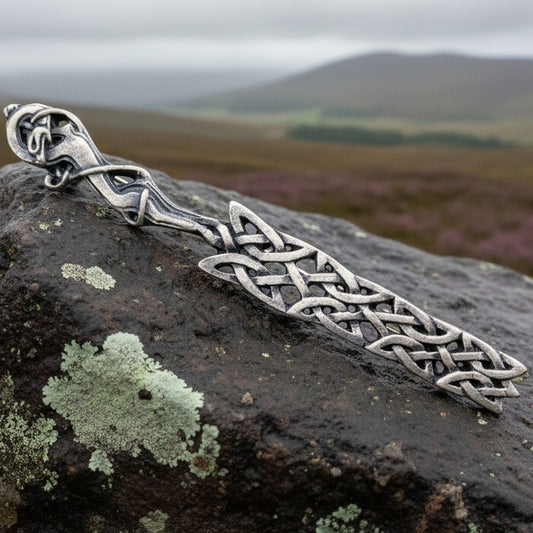 Celtic Wolf Kilt Pin, Scottish Jewelry, Irish Kilt Pin, Tartan Pin, Cape Pin, Bagpiper Gift, Scotland Pin, Celtic Shawl Pin, Viking Jewelry