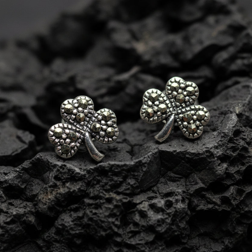 Shamrock Earrings, Celtic Jewelry, Celtic Knot, Clover Jewelry, Anniversary Gift, Irish Jewelry, Graduation Gift, Wife Gift, Girlfriend Gift