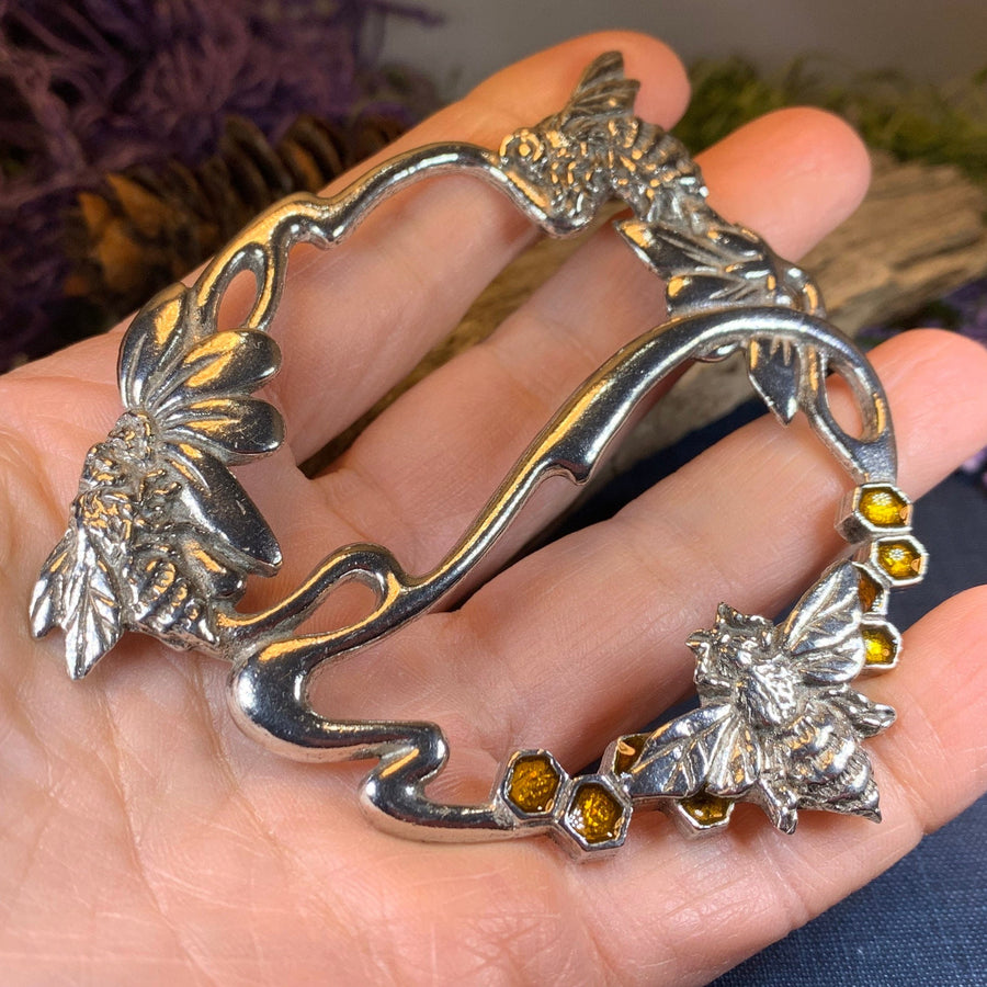 Bee Scarf Ring, Scotland Jewelry, Insect Jewelry, Nature Jewelry, Celtic Jewelry, Mom Gift, Wife Gift, Sister Gift, Friendship Gift
