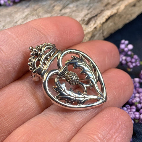 Load image into Gallery viewer, Luckenbooth Brooch, Scotland Jewelry, Celtic Brooch, Bridal Jewelry, New Baby Gift, Anniversary Gift, Wife Gift, Luckenbooth Pin, Mom Gift
