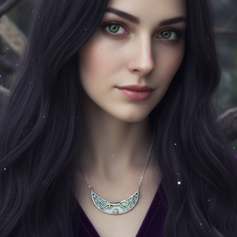 Celtic Horse Necklace, Celtic Jewelry, Epona Necklace, Equestrian Jewelry, Ireland Jewelry, Epona Horse Necklace, Goddess Jewelry, Moonstone