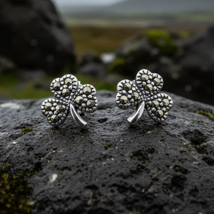 Shamrock Earrings, Celtic Jewelry, Celtic Knot, Clover Jewelry, Anniversary Gift, Irish Jewelry, Graduation Gift, Wife Gift, Girlfriend Gift