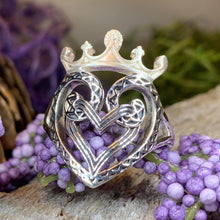 Load image into Gallery viewer, Luckenbooth Ring, Outlander Jewelry, Thistle Ring, Scotland Jewelry, Bridal Jewelry, Vintage Ring, Heart Ring, Promise Ring, Wife Gift
