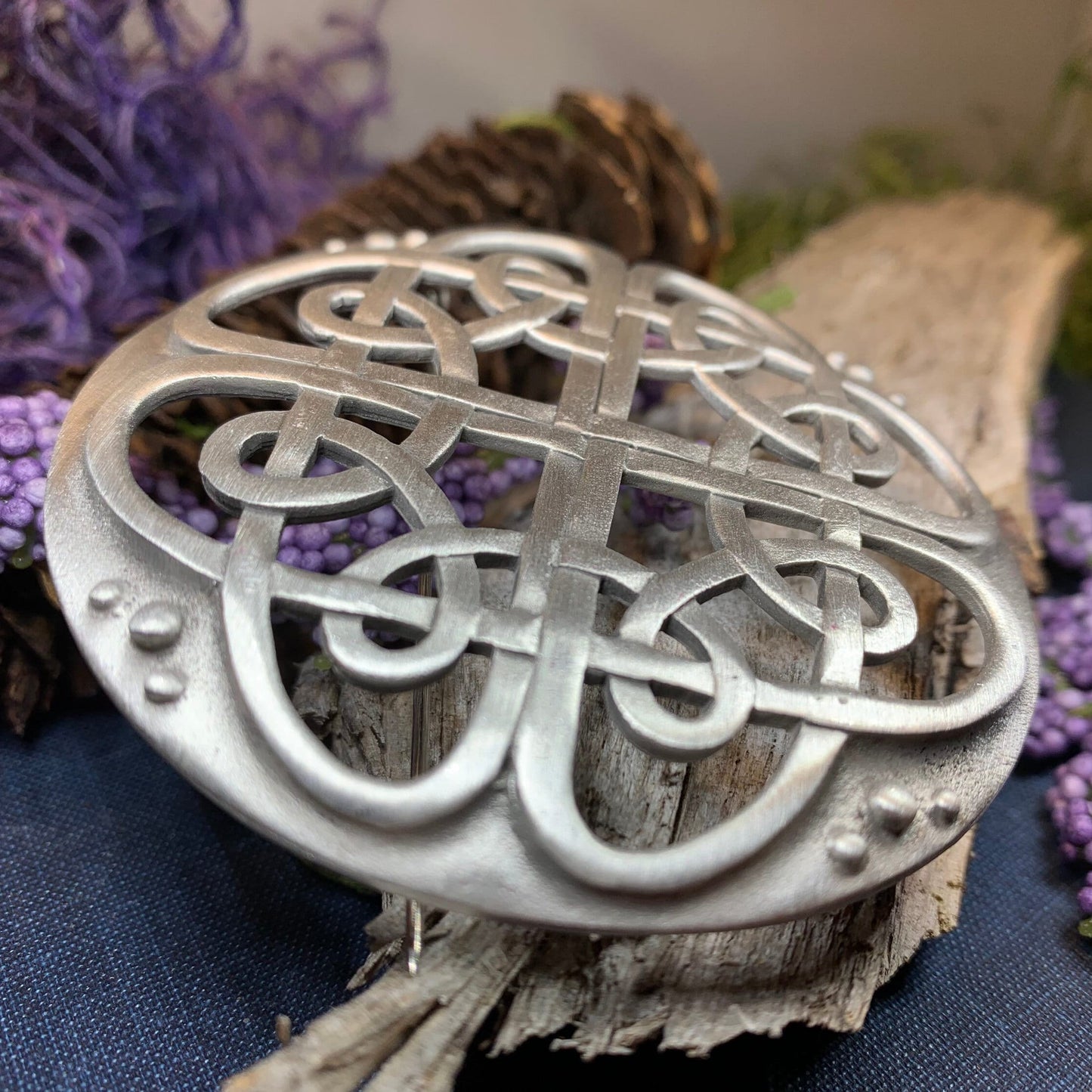 Celtic Knot Brooch, Celtic Pin, Tartan Pin, Wiccan Jewelry, Norse Jewelry, Pagan Jewelry, Ireland Pin, Scotland Jewelry, Viking Jewelry