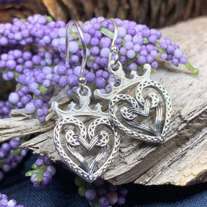 Luckenbooth Earrings, Scotland Jewelry, Scottish Jewelry, Bridal Jewelry, Girlfriend Gift, Wife Gift, Celtic Knot Jewelry, Heart Jewelry