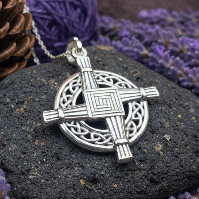 Saint Brigid's Cross, Celtic Cross Necklace, Irish Jewelry, Anniversary Gift, Religious Jewelry, Wiccan Jewelry, St. Bridget's Cross