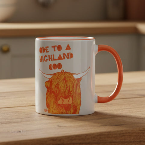 Highland Cow Mug, Scotland Gift, Scottish Mug, Ceramic Mug, Cow Lover Gift, Outlander Gift, Coffee Mug Gift, Mom Gift, Dad Gift, Wife Gift