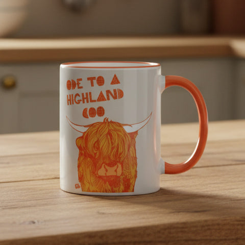 Load image into Gallery viewer, Highland Cow Mug, Scotland Gift, Scottish Mug, Ceramic Mug, Cow Lover Gift, Outlander Gift, Coffee Mug Gift, Mom Gift, Dad Gift, Wife Gift
