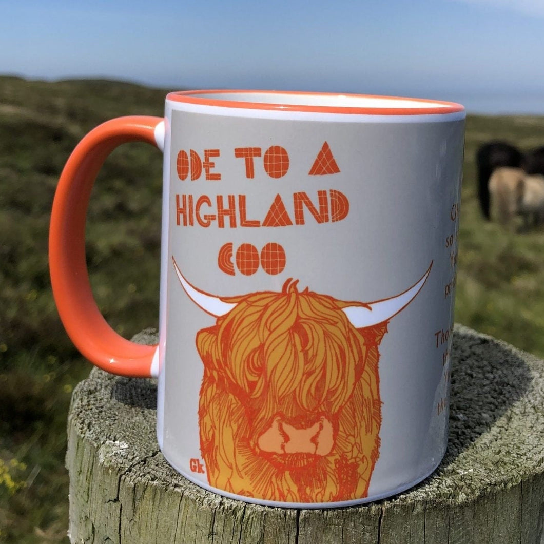 Highland Cow Mug, Scotland Gift, Scottish Mug, Ceramic Mug, Cow Lover Gift, Outlander Gift, Coffee Mug Gift, Mom Gift, Dad Gift, Wife Gift