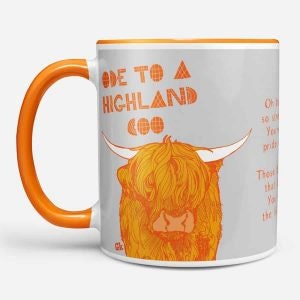 Highland Cow Mug, Scotland Gift, Scottish Mug, Ceramic Mug, Cow Lover Gift, Outlander Gift, Coffee Mug Gift, Mom Gift, Dad Gift, Wife Gift