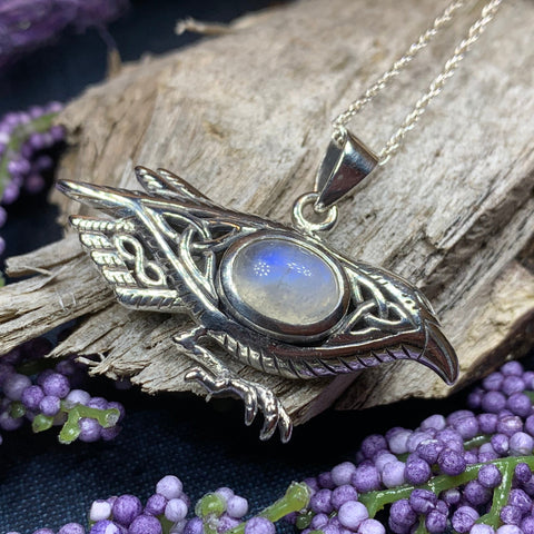 Load image into Gallery viewer, Raven Necklace, Wiccan Jewelry, Crow Pendant, Black Bird Pendant, Bird Jewelry, Pagan Jewelry, Nature Lover, Poe Jewelry, Gothic Necklace
