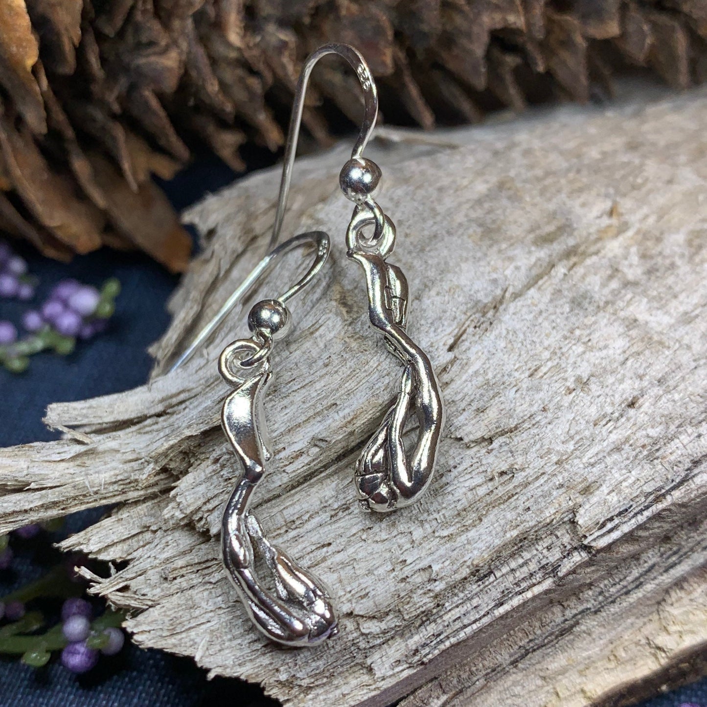 Diver Earrings, Ocean Jewelry, Sea Jewelry, Diver Gift, Swimmer Gift, Mom Gift, Beach Jewelry, Wife Gift, Girlfriend Gift, Diving Jewelry