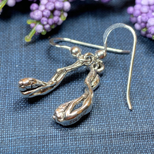 Diver Earrings, Ocean Jewelry, Sea Jewelry, Diver Gift, Swimmer Gift, Mom Gift, Beach Jewelry, Wife Gift, Girlfriend Gift, Diving Jewelry