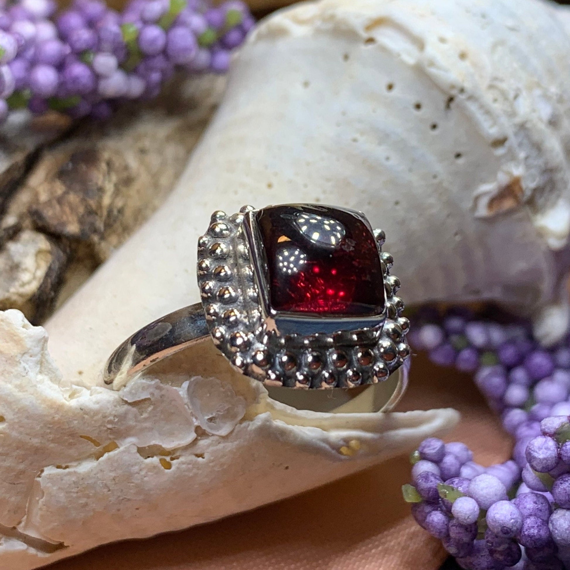 Tudor Princess Ring, Gemstone Jewelry, Statement Ring, Boho Jewelry, Celtic Jewelry, Anniversary Gift, Wiccan Jewelry, Wife Gift, Mom Gift