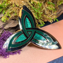 Load image into Gallery viewer, Celtic Brooch, Celtic Jewelry, Irish Jewelry, Trinity Knot Pin, Scotland Jewelry, Anniversary Gift, Viking Brooch, Celtic Pin, Wiccan Pin
