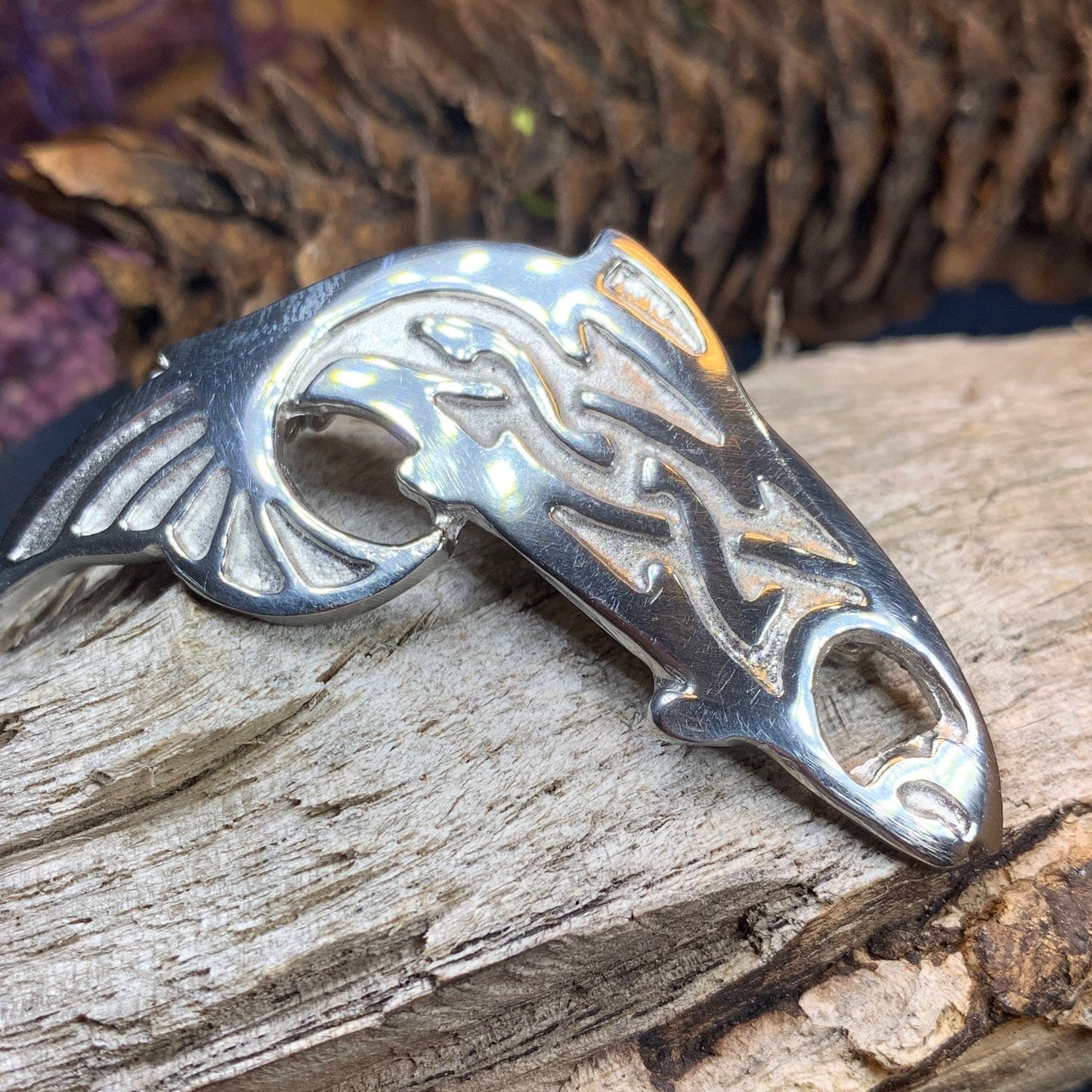 Salmon of Knowledge Brooch, Celtic Jewelry, Irish Jewelry, Teacher Gift, Mom Gift, Anniversary Gift, Fish Pin, Sea Jewelry, Nature Jewelry
