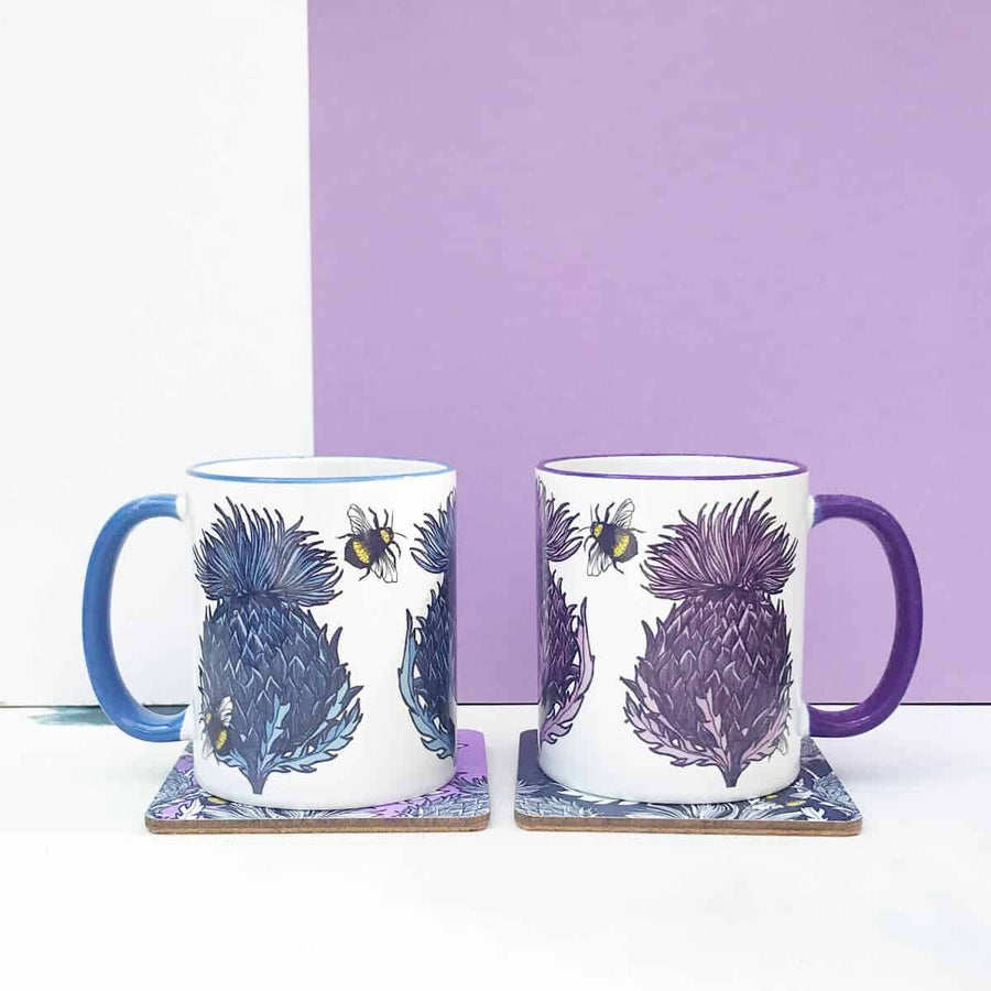 Thistle Mug, Scotland Gift, Scottish Mug, Ceramic Mug, Thistle Lover Gift, Outlander Gift, Coffee Mug Gift, Mom Gift, Dad Gift, Wife Gift