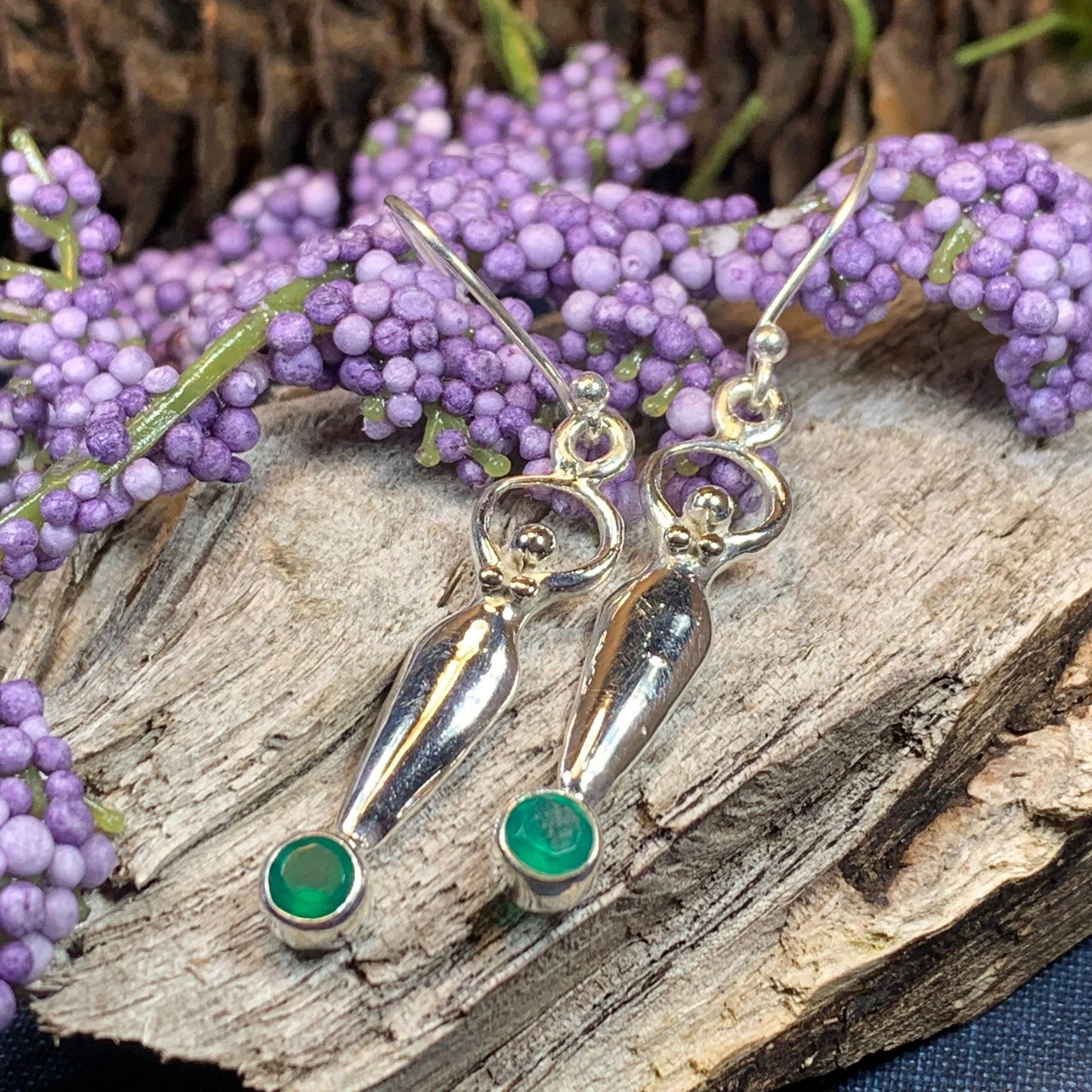 Chalcedony Goddess Earrings — view 6