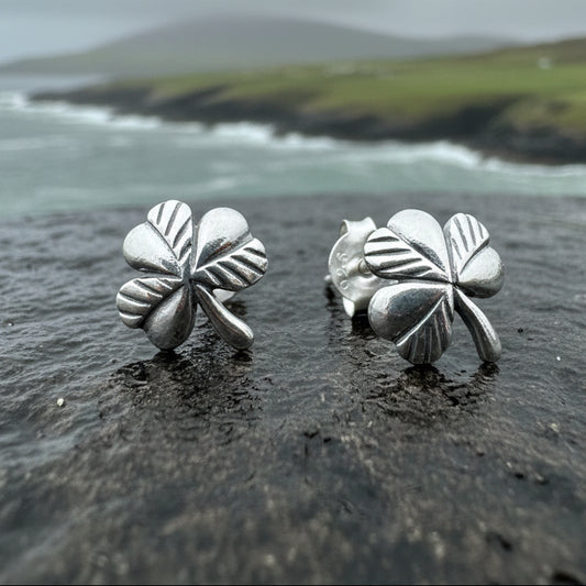 Shamrock Earrings, Celtic Jewelry, Celtic Knot, Clover Jewelry, Anniversary Gift, Irish Jewelry, Graduation Gift, Wife Gift, Girlfriend Gift