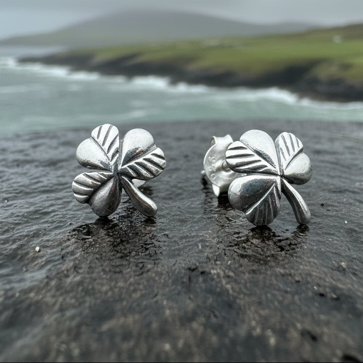 Shamrock Earrings, Celtic Jewelry, Celtic Knot, Clover Jewelry, Anniversary Gift, Irish Jewelry, Graduation Gift, Wife Gift, Girlfriend Gift