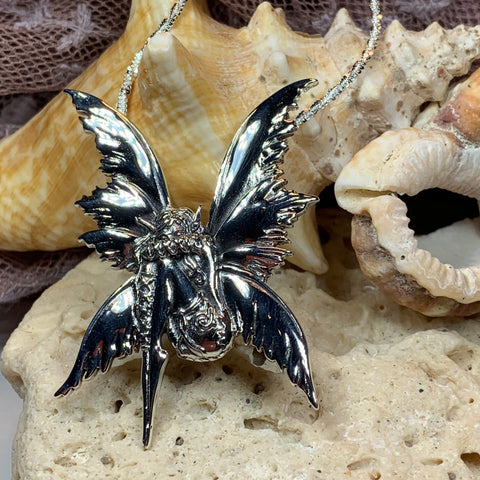 Load image into Gallery viewer, Fairy Necklace, Celtic Jewelry, Elven Jewelry, Butterfly Necklace, Anniversary Gift, Irish Jewelry, Pixie Jewelry, Wife Gift, Fantasy Gift
