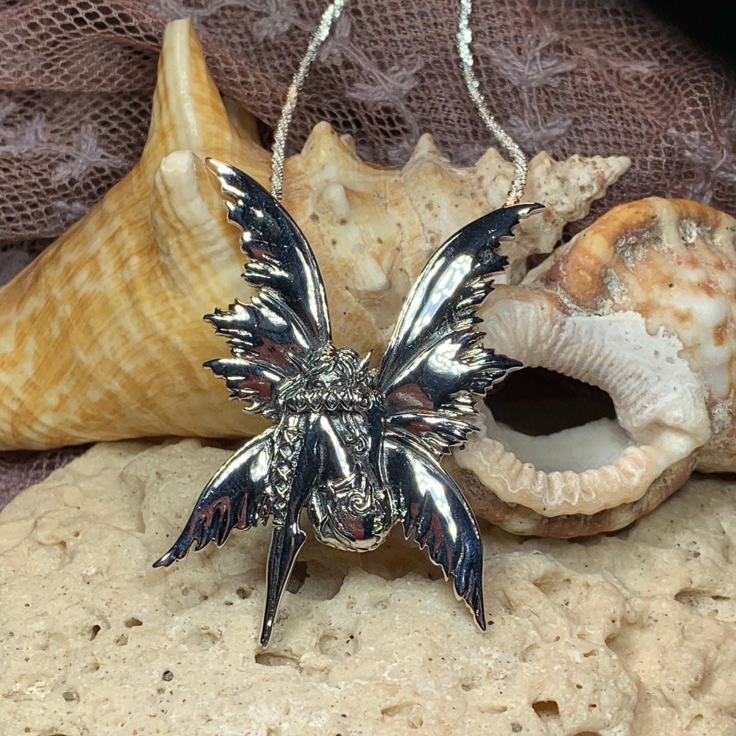 Fairy Necklace, Celtic Jewelry, Elven Jewelry, Butterfly Necklace, Anniversary Gift, Irish Jewelry, Pixie Jewelry, Wife Gift, Fantasy Gift