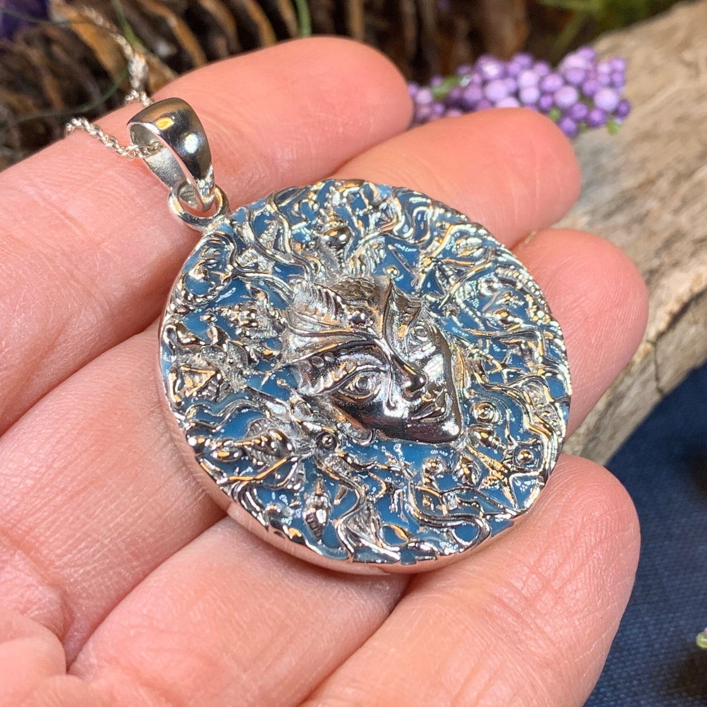 Sea Goddess Necklace, Goddess Pendant, Celtic Jewelry, Ocean Jewelry, Anniversary Gift, Wiccan Jewelry, Pagan Jewelry, Beach Jewelry, Shell