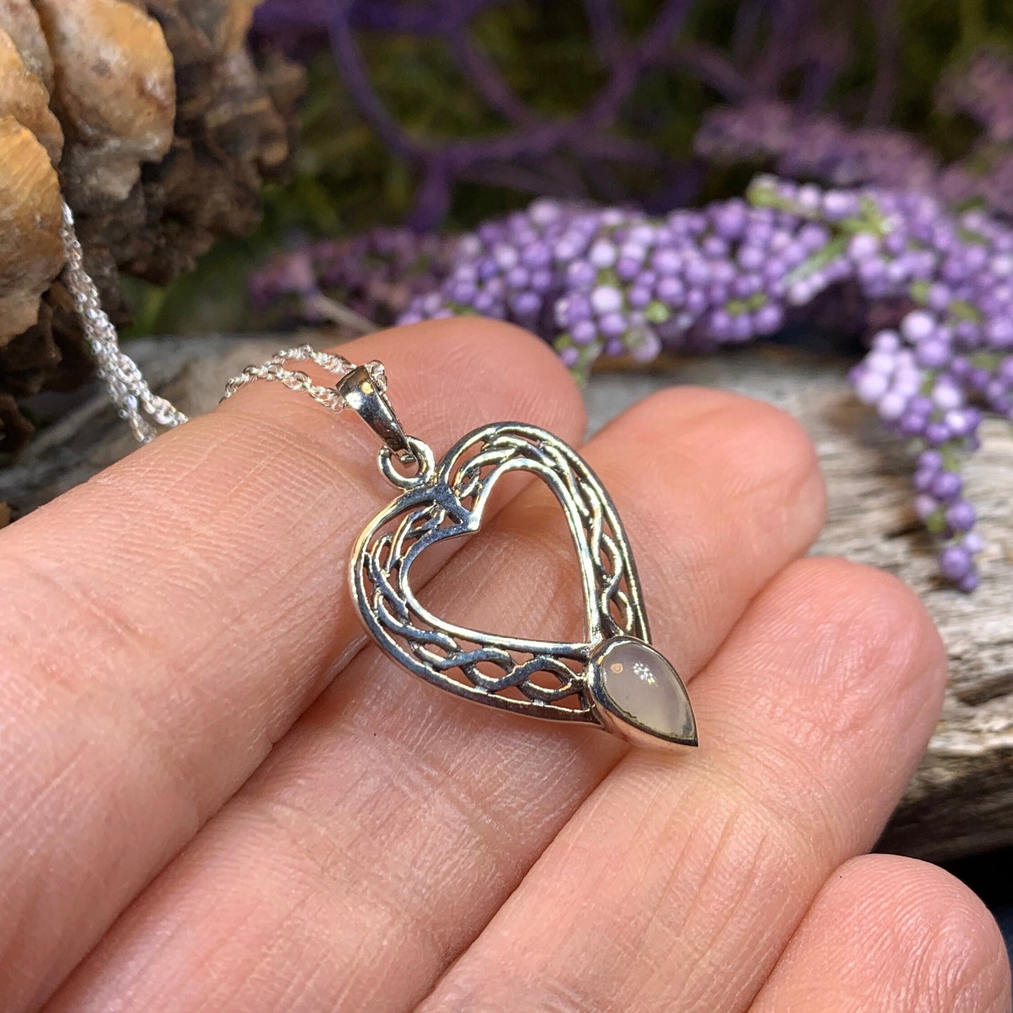 Celtic Heart Necklace, Celtic Jewelry, Irish Jewelry, Celtic Knot Jewelry, Scottish Jewelry, Mom Gift, Anniversary Gift, Wife Gift