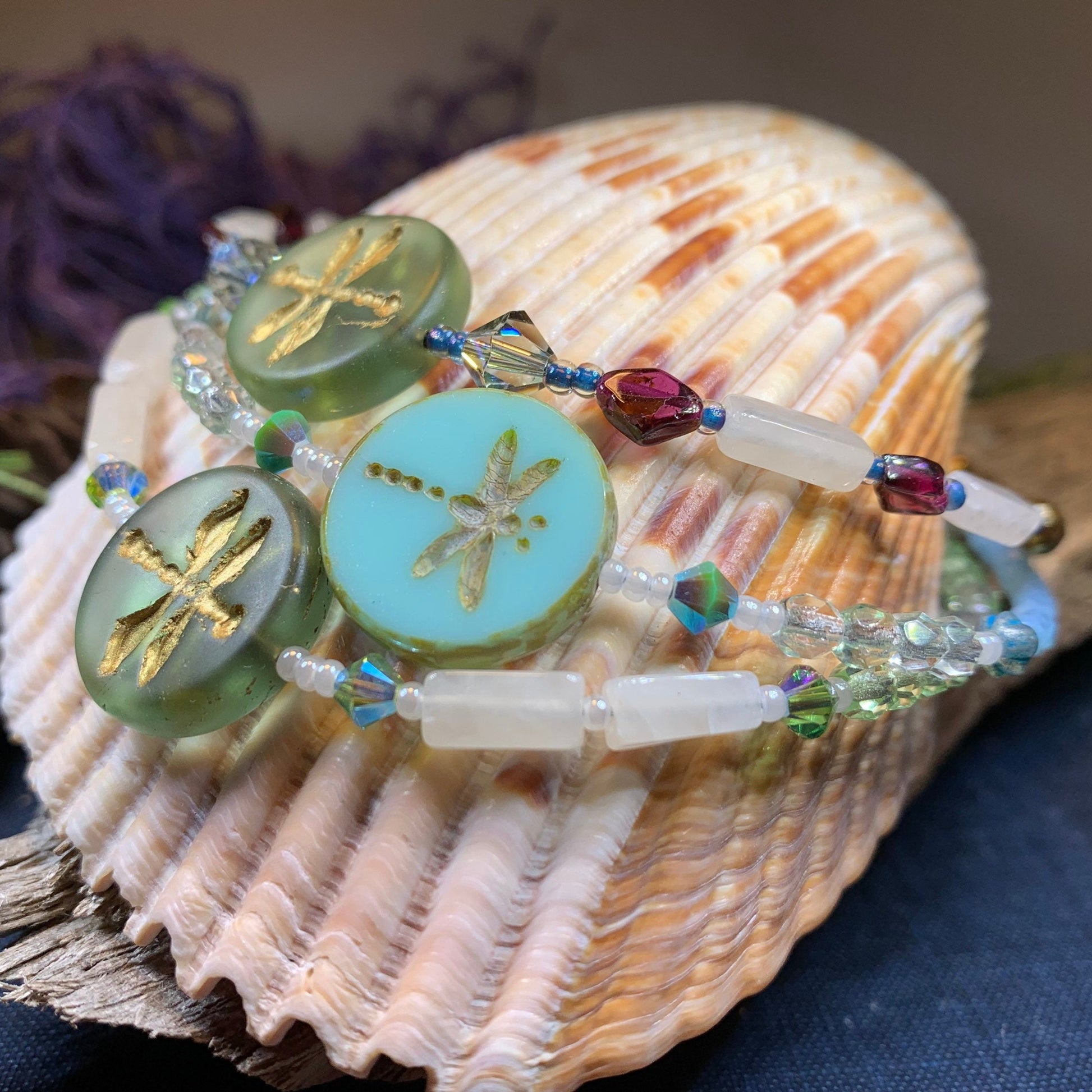 Dragonfly Ankle Bracelet, Crystal Ankle Bracelet, Crystal Anklet, Summer Jewelry, Beach Jewelry, Swarovski Crystal Bracelet, Boho Anklet