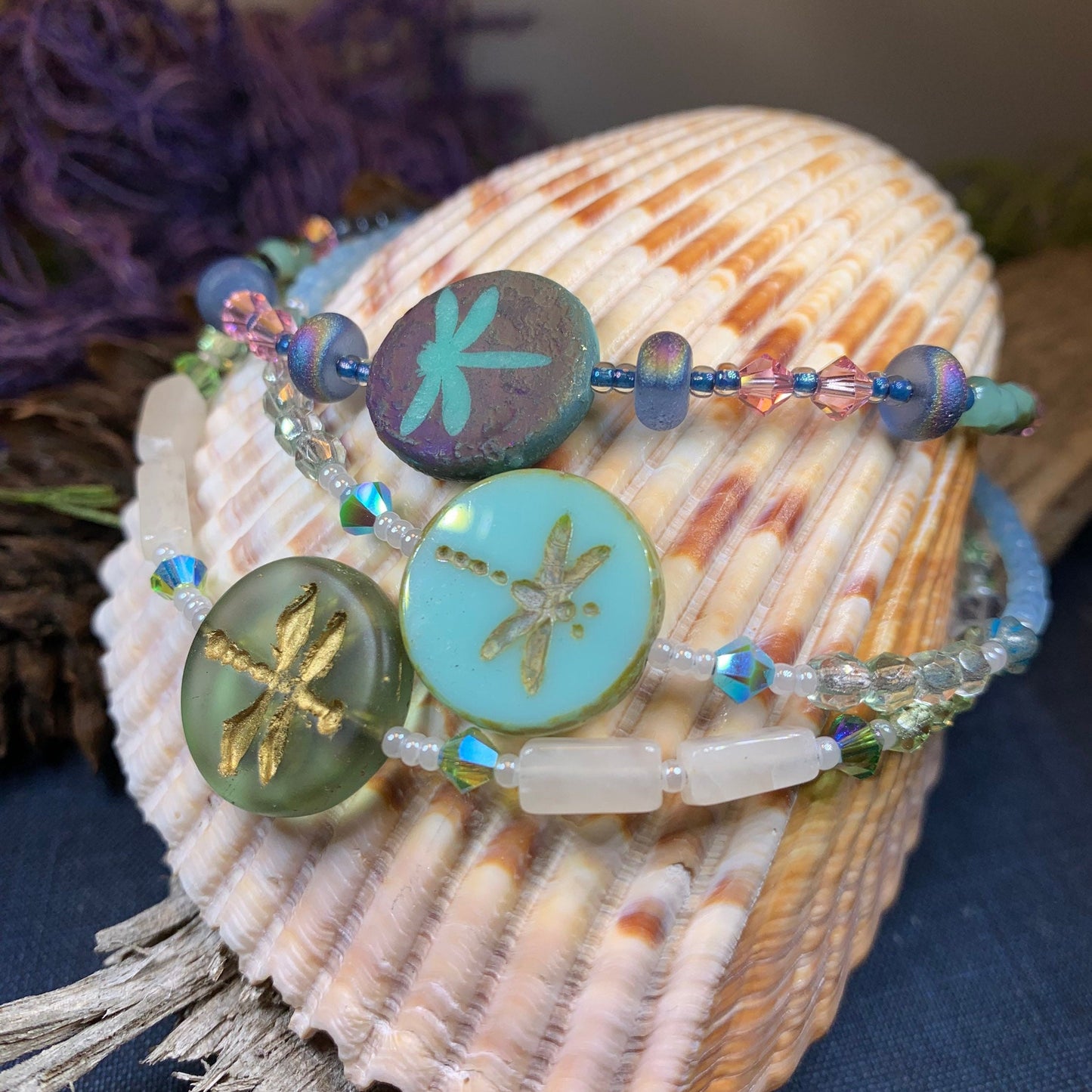 Dragonfly Ankle Bracelet, Crystal Ankle Bracelet, Crystal Anklet, Summer Jewelry, Beach Jewelry, Swarovski Crystal Bracelet, Boho Anklet