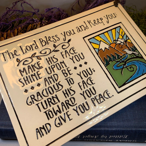 Load image into Gallery viewer, Irish Blessing Wall Art, Ireland Gift, Ceramic Wall Plaque, New Home Gift, Mother's Day Gift, Wedding Gift, Irish Decor, Religious Prayer
