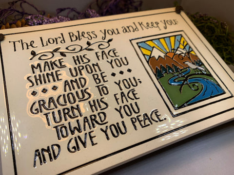 Load image into Gallery viewer, Irish Blessing Wall Art, Ireland Gift, Ceramic Wall Plaque, New Home Gift, Mother's Day Gift, Wedding Gift, Irish Decor, Religious Prayer
