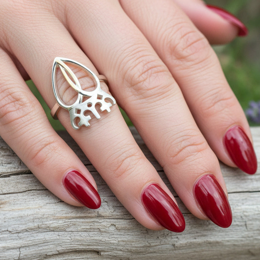 Luckenbooth Ring, Outlander Jewelry, Thistle Ring, Scotland Jewelry, Bridal Jewelry, Amethyst Ring, Heart Ring, Promise Ring, Wife Gift