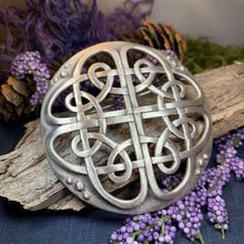 Load image into Gallery viewer, Celtic Knot Brooch, Celtic Pin, Tartan Pin, Wiccan Jewelry, Norse Jewelry, Pagan Jewelry, Ireland Pin, Scotland Jewelry, Viking Jewelry
