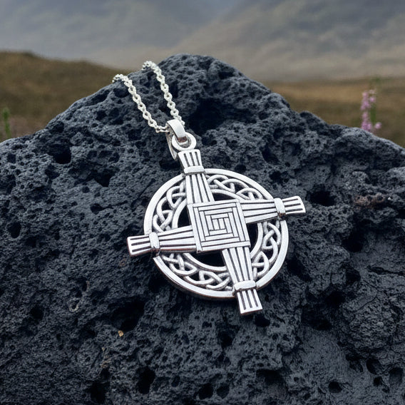 Saint Brigid's Cross, Celtic Cross Necklace, Irish Jewelry, Anniversary Gift, Religious Jewelry, Wiccan Jewelry, St. Bridget's Cross
