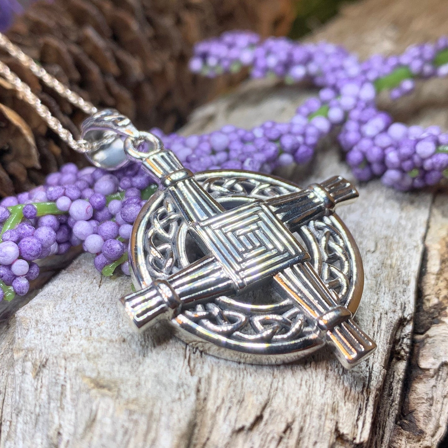 Saint Brigid's Cross, Celtic Cross Necklace, Irish Jewelry, Anniversary Gift, Religious Jewelry, Wiccan Jewelry, St. Bridget's Cross