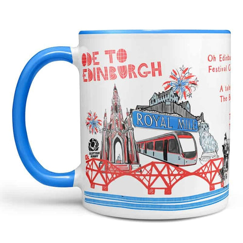 Edinburgh City Mug, Scotland Gift, Scottish Mug, Ceramic Mug, Bagpiper Gift, Outlander Gift, Coffee Mug Gift, Mom Gift, Dad Gift, Wife Gift