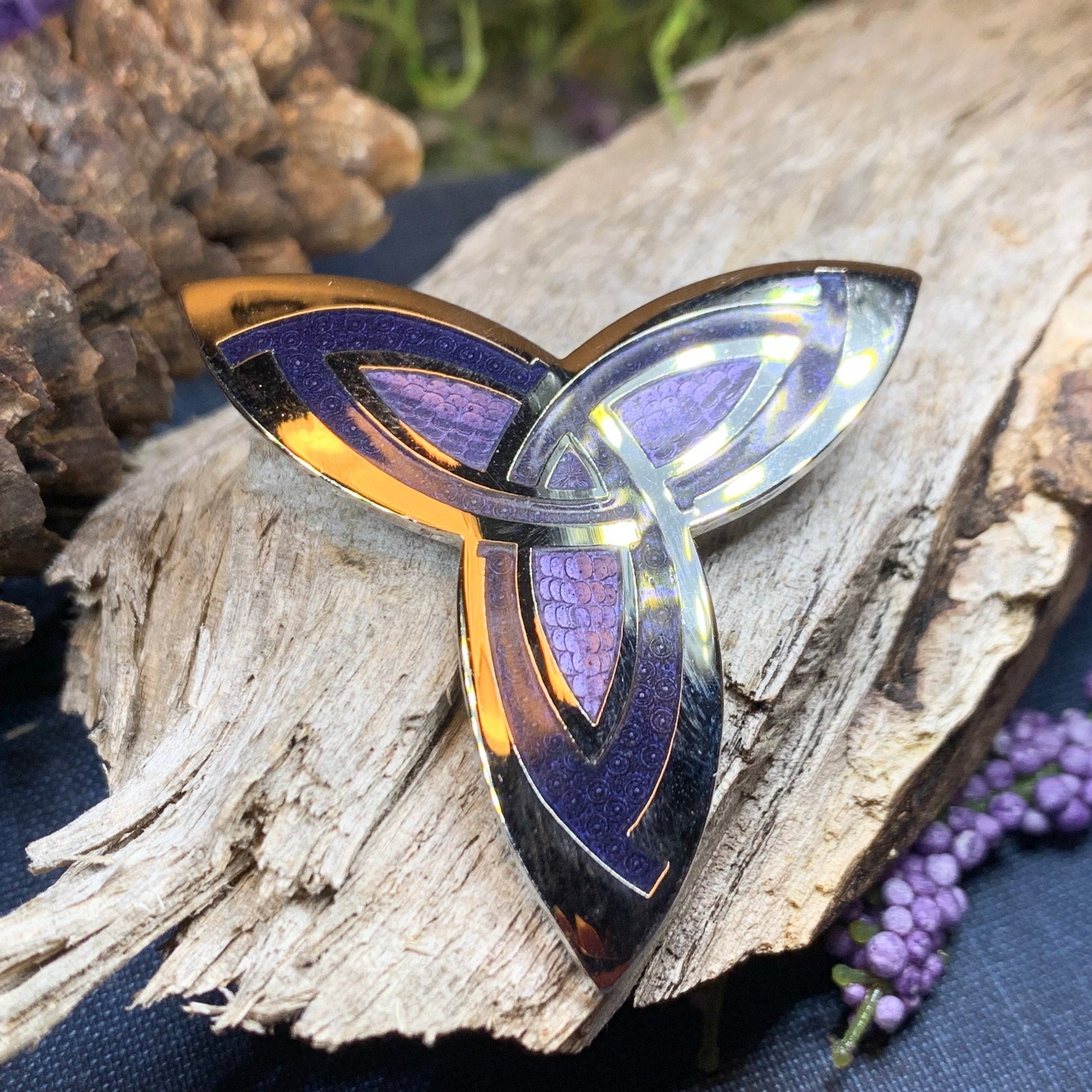 Celtic Brooch, Celtic Jewelry, Irish Jewelry, Trinity Knot Pin, Scotland Jewelry, Anniversary Gift, Viking Brooch, Celtic Pin, Wiccan Pin