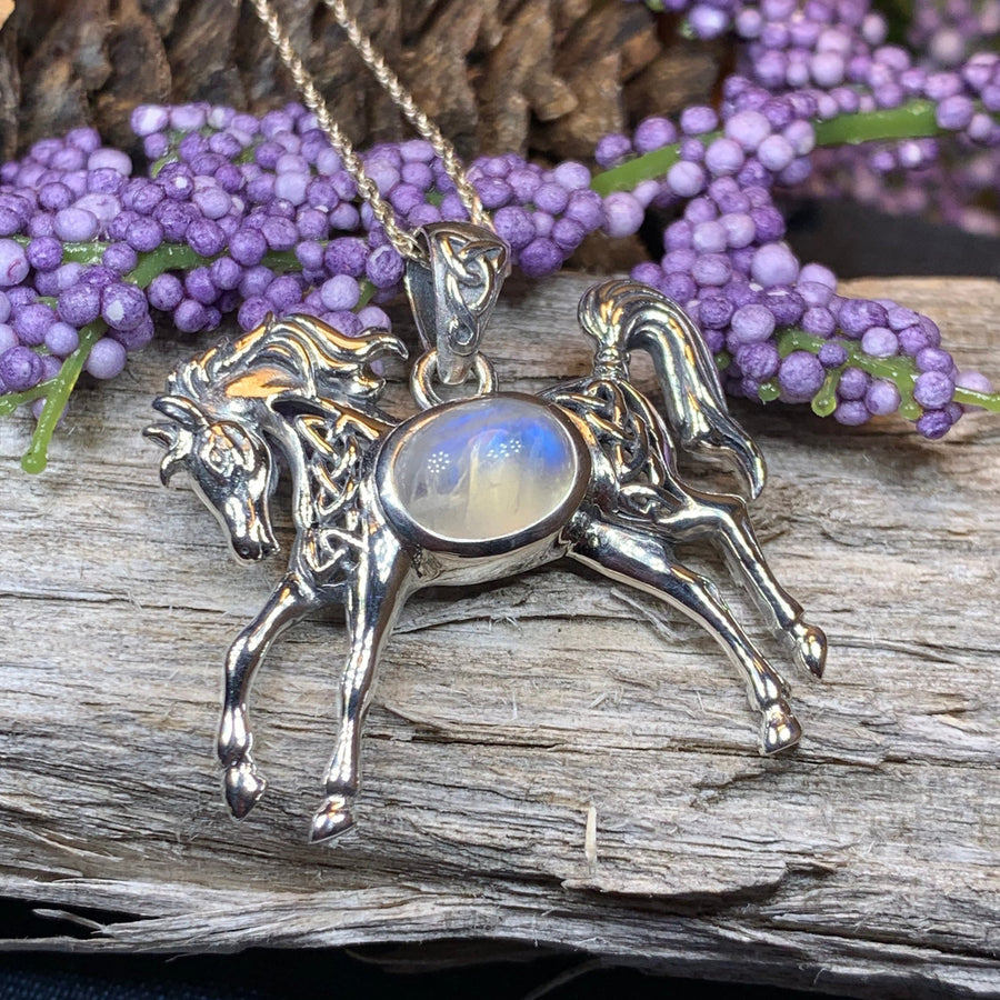 Horse Necklace, Celtic Jewelry, Equestrian Jewelry, Animal Jewelry, Nature Jewelry, Gift for Her, Ireland Jewelry, Celtic Knot Necklace