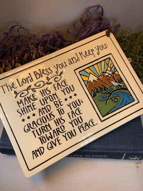 Load image into Gallery viewer, Irish Blessing Wall Art, Ireland Gift, Ceramic Wall Plaque, New Home Gift, Mother's Day Gift, Wedding Gift, Irish Decor, Religious Prayer
